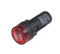 sourcing map AC/DC 48V Luz Intermitente Roja con Alarma 22mm Indicadores Panel LED