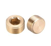 sourcing map Accesorio de tubería hexagonal de latón, conector adaptador de manguera de rosca macho G3/8, para válvula solenoide neumática de tubería de jardín, 2 uds.