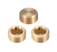 sourcing map Accesorio de tubería hexagonal de latón, conector adaptador de manguera de rosca macho G1/2, para válvula solenoide neumática de tubería de jardín, 3 uds.