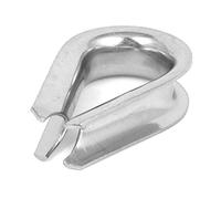 sourcing map Acero Inoxidable 20mm 3/4" Estándar Cable Cuerda Cable Dedales Tono Plata