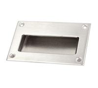 sourcing map - ® Acero inoxidable empotrada Flush Pull dedo Insertar deslizante tirador de puerta