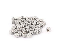 sourcing map Acero inoxidable M5 x 5mm Hexagonal Entrada Prisionero Tornillos Tuercas Sujetadores 50uds