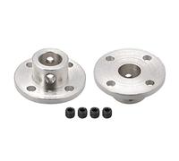 sourcing map Acoplamiento de Brida Rígida 10mm Diámetro Interior, Acoplador del Eje Guía del Motor 13x16mm(HxD), Conector de Motor Tono Plateado para Motor Modelo RC, 2 Pcs