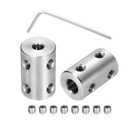 sourcing map Acoplamiento de tornillo rígido de 4 mm a 6 mm, conector de acoplamiento de eje de 22 mm de largo x 14 mm de profundidad, juego de acoplamiento rígido para impresoras 3D, codificador de