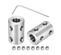 sourcing map Acoplamiento de tornillo rígido de 6 mm a 7 mm, conector de acoplamiento de eje de 22 mm de largo x 14 mm de profundidad, juego de acoplamiento rígido para impresoras 3D, codificador de