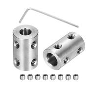 sourcing map Acoplamiento de tornillo rígido de 6 mm a 8 mm, conector de acoplamiento de eje de 22 mm de largo x 14 mm de profundidad, juego de acoplamiento rígido para impresoras 3D, codificador de