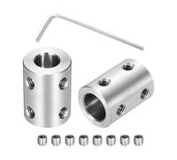 sourcing map Acoplamiento de tornillo rígido de 8 mm a 10 mm, conector acoplador de eje de 22 mm de largo x 16 mm de profundidad, juego de acoplamiento rígido para impresoras 3D, codificador de