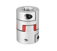 sourcing map Acoplamiento Flexible de Eje de 22mm a 22mm, Acoplador 65mm Longitud 45mm Diámetro, Conector de Aleación de Aluminio para Servomotor Paso a Paso