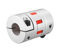sourcing map Acoplamiento Flexible de Eje de 24mm a 24mm, Acoplador 78mm Longitud 55mm Diámetro, Conector de Aleación de Aluminio para Servomotor Paso a Paso