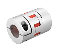 sourcing map Acoplamiento Flexible de Eje de 28mm a 28mm, Acoplador 78mm Longitud 55mm Diámetro, Conector de Aleación de Aluminio para Servomotor Paso a Paso