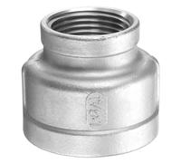 sourcing map Acoplamiento reductor de 1-1/2 x 1 pulgada NPT hembra roscado 304 de acero inoxidable reductor cónico accesorio de tubería de fundición adopta para tubo de agua, aceite y gas