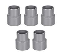 sourcing map Acoplamiento reductor de PVC de cubo por cubo de 50mm x 40mm Adaptador de tubería DWV Gris 5uds