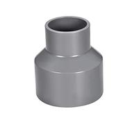 sourcing map Acoplamiento reductor de PVC de cubo por cubo de 63mm x 40mm Adaptador de tubería DWV Gris