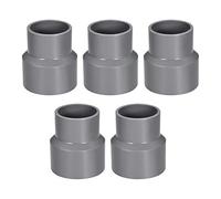 sourcing map Acoplamiento reductor de PVC de cubo por cubo de 63mm x 50mm Adaptador de tubería DWV Gris 5uds