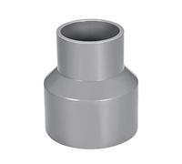 sourcing map Acoplamiento reductor de PVC de cubo por cubo de 75mm x 50mm Adaptador de tubería DWV Gris