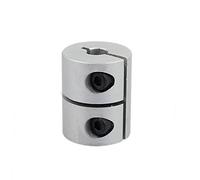 sourcing map Acoplamiento Rígido de Eje de 6mm a 6mm, Acoplador 25mm Longitud 20mm Diámetro, Conector de Aleación de Aluminio para Impresora 3D, Máquina CNC, Codificador DIY