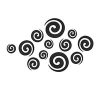 sourcing map Acrílico Espejo Pegatinas de pared, 12uds en 1 Juego Auto Adhesivo Redondo Espiral Forma Removible Pared Calcomanías para Hogar Habitación Oficina DIY Decoración, Negro