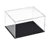 sourcing map Acrílico Transparente Exhibidor Estuche Caja Polvo Prueba Protección Vitrina Cubo Coleccionables Muestra Caja 20x15x10cm