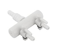 sourcing map Acuario De Plástico De 2 Vías Negro De Válvula De Control De Bomba De Flujo De Aire Tubo Divisor