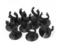 sourcing map Acuario Ventosa Aerolínea Tubo Soportes, 25 mm, 10 Unidades, Color Negro