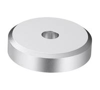 sourcing map Adaptador de 45 discos, adaptador de disco de vinilo mate de aluminio de 1.5 pulgadas, estabilizador de peso de disco giratorio universal para discos de vinilo de 45 rpm, color plateado