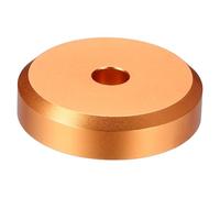 sourcing map Adaptador de 45 discos, adaptador de disco de vinilo mate de aluminio de 1.5 pulgadas, estabilizador de peso de disco giratorio universal para discos de vinilo de 45 rpm, dorado