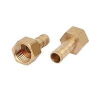 sourcing map Adaptador de conector de rosca hembra de BSPP G1/4 Manguera de 8mm tubo de bronce el acoplador 2pcs