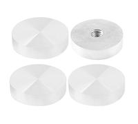 sourcing map Adaptador De Disco De Aluminio del Círculo De La Mesa De Cristal del Diámetro De La Tabla del Hilo de 4 Pcs M8