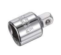 sourcing map Adaptador de enchufe de impacto hembra de 3/8 pulgadas a macho de 1/4 pulgadas, reductor de unidad cuadrada estándar SAE, convertidor de llave de impacto, llave de carraca, conversión de