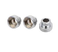 sourcing map Adaptador de Grifo de Ducha de baño G1/2 de latón con Rosca Macho M28 3pcs