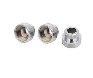sourcing map Adaptador de grifo de ducha de baño G1/2 de latón con rosca macho M28 3pcs