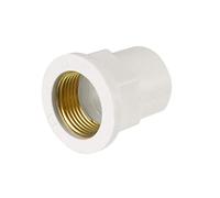 sourcing map Adaptador de instalación de tuberías de PVC de Deslizamiento de25 mm x 3/4 PT rosca de latón hembra