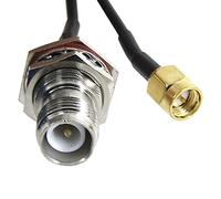 sourcing map Adaptador de Macho SMA a RP-TNC Adaptador Hembra Conector Coaxial RF Cable Pigtail 33,02 cm