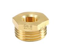 sourcing map Adaptador de manguera de tubo de latón de 1/2 macho a 1/8 hembra, Boquilla de adaptador de tubo de rosca