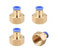 Sourcing Map - Adaptador de montaje de tubo de 8 mm OD x G1/2 pulgadas, conector neumático recto hembra, 4 unidades