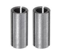 sourcing map Adaptador de portabrocas de 12,7 mm a 6,35 mm, acero de resorte, convertidor de brocas de grabado CNC, para carpintería, máquina de grabado, herramienta, 2 unidades