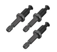 sourcing map Adaptador de portabrocas de 3/8"-24UNF, adaptador de portabrocas sin llave, vástago hexagonal para destornillador de impacto