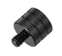 sourcing map Adaptador de soporte de micrófono hembra M8 a M6 macho de aleación de aluminio, adaptador de tornillo para micrófono y trípode, color negro, 1 unidad