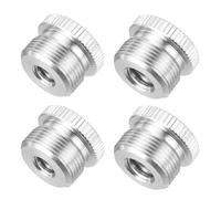 sourcing map Adaptador de soporte de micrófono, macho de 5/8 pulgadas a hembra de 1/4 pulgadas, macho de 5/8 pulgadas a hembra de 3/8 pulgadas, adaptador de tornillo de micrófono de aleación de