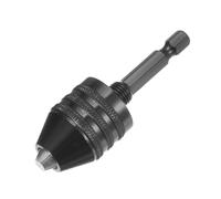 sourcing map Adaptador de vástago hexagonal sin llave de 0,6 a 8 mm, 3 mandíbulas para destornillador de impacto, taladro inalámbrico, color negro