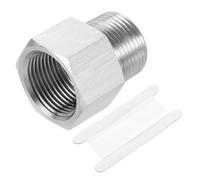 sourcing map Adaptador reductor de montaje de tubería, NPT macho de 3/4 pulgadas x G3/4 pulgadas hembra 304 conectores reductores de acero inoxidable para medidor de presión de agua, aceite, aire