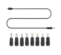 sourcing map Adaptador USB C a DC PD con 8 puntas de conector, cable de disparo PD de 1 m/3.3 pies 15 V tipo C a CC, convertidor de cargador para router, portátil, altavoz