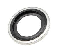 sourcing map Adheridas Sellado Arandelas M14 19.6x11.5x3mm Carbono Acero Nitrilo Goma Junta, Paquete de 10