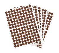 sourcing map Adhesivos 10 hojas/1400 calcomanías de agujero de tornillo, 12 mm, PVC, autoadhesivas, a prueba de polvo, tapas de tornillo redondas para muebles de madera, estantes, color marrón