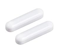 sourcing map Agitador Magnético, Varilla Barra Agitador para Mezclador en Forma de Cilindro de 25mm (1"), Imán de Revestimiento de PTFE Blanco para Laboratorio, Paquete de 2