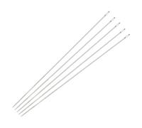 sourcing map Agujas de Abalorios 50uds, Hilos de Bordar de Costura Finos Largos y Rectos de Acero Inoxidable 120mmx0,4mm