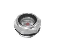 sourcing map Aire Compresor Aceite Nivel Indicador Mirilla Vidrio 1/2" Macho Roscado Aluminio Líquido Indicador Vista Ventana