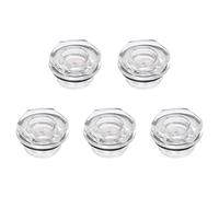 sourcing map Aire Compresor Aceite Nivel Indicador Mirilla Vidrio 1/2" Macho Roscado Orgánico Vidrio Líquido Indicador Vista Ventana 5uds