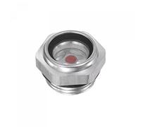 sourcing map Aire Compresor Aceite Nivel Indicador Mirilla Vidrio M20x1.5mm Macho Roscado Aluminio Líquido Indicador Vista Ventana