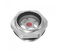 sourcing map Aire Compresor Aceite Nivel Indicador Mirilla Vidrio M26x1,5mm Macho Roscado Aluminio Líquido Indicador Vista Ventana